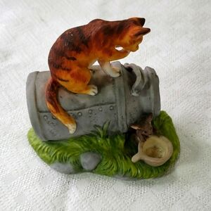 Porcelain Lefton Cat & Mouse Figurine 1984